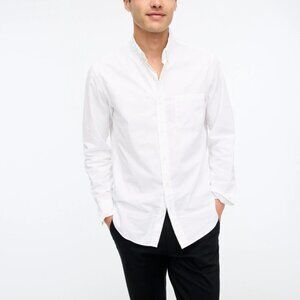 Men's J. CREW Flex Washed Slim Untucked White Shirt #L0435‎ | Size XL